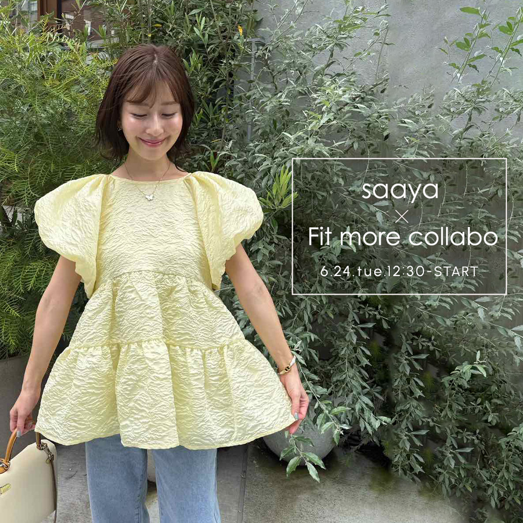 saayaコラボ！ジャガードティアードトップス【宅配便】 | Fit more
