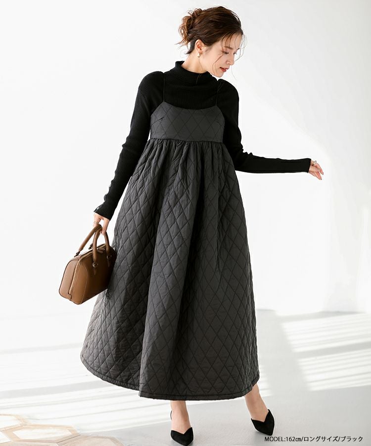 ライトキルティングフレアワンピース【宅配便】 | Fit more