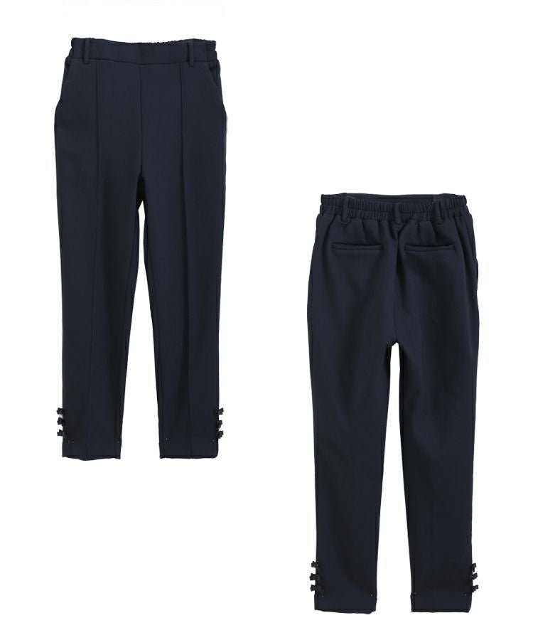 裾リボン裏起毛パンツ【低身長サイズ有】【宅配便】 | Fit more
