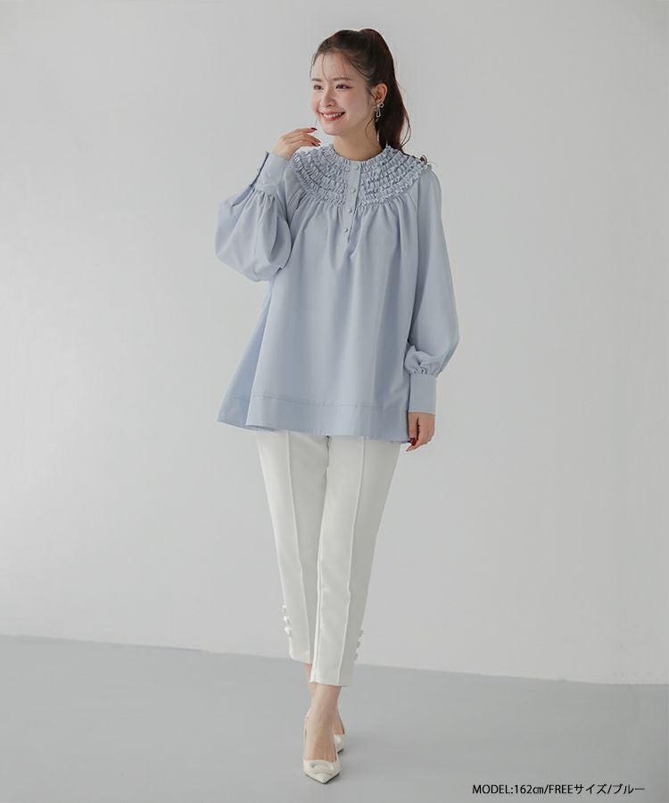 ZOZO限定商品】ミニフリルカラーフレアブラウス【メール便】 | Fit more