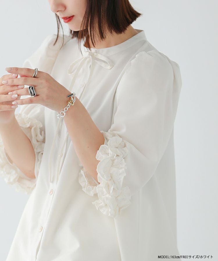 ZOZO限定商品】ボリュームフリルスリーブブラウス【メール便】 | Fit more