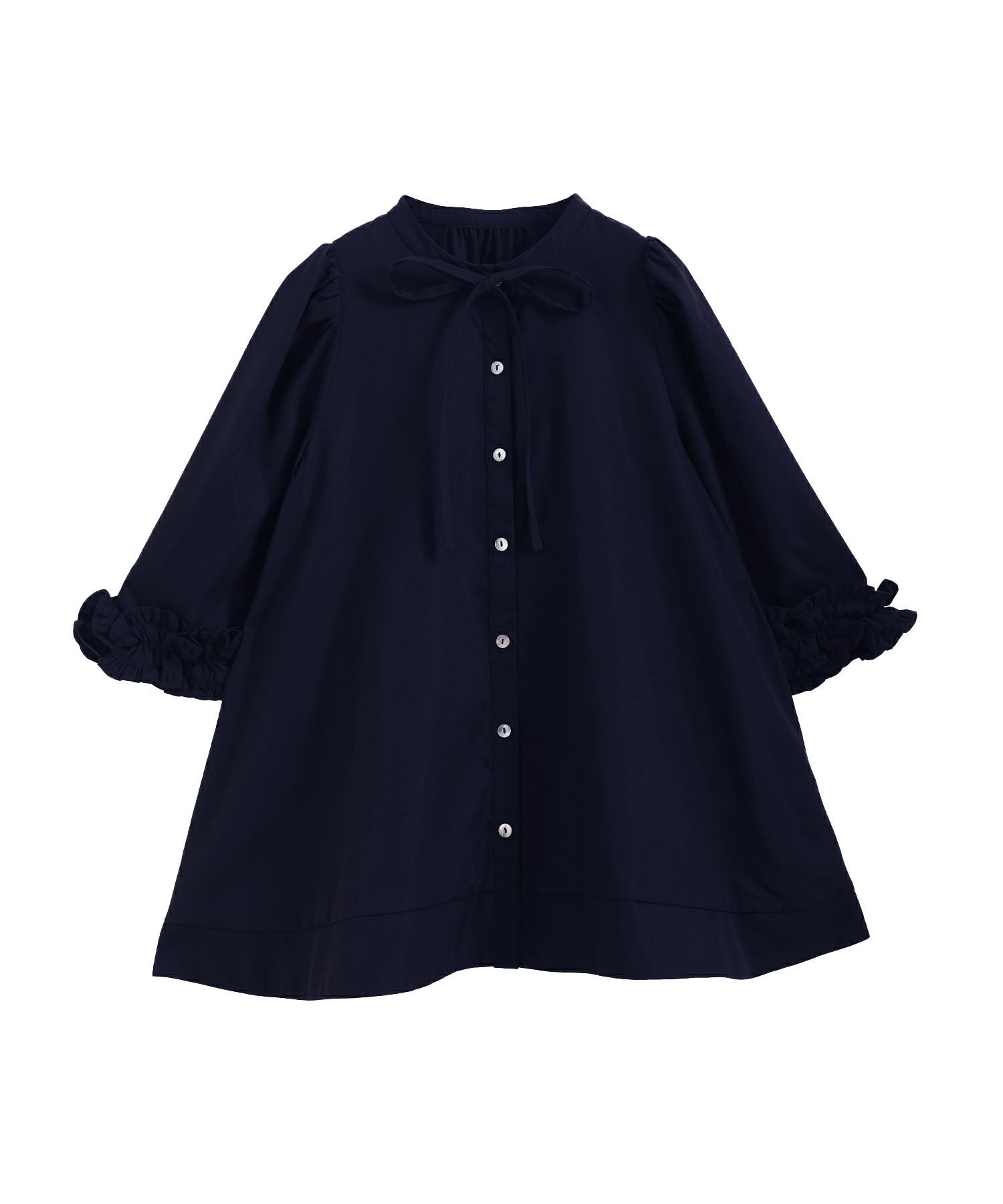 ぴの　fitmore ボリュームフリルスリーブブラウス Fit more（フィットモア） ブラウス シャツ ボリュームフリルスリーブ