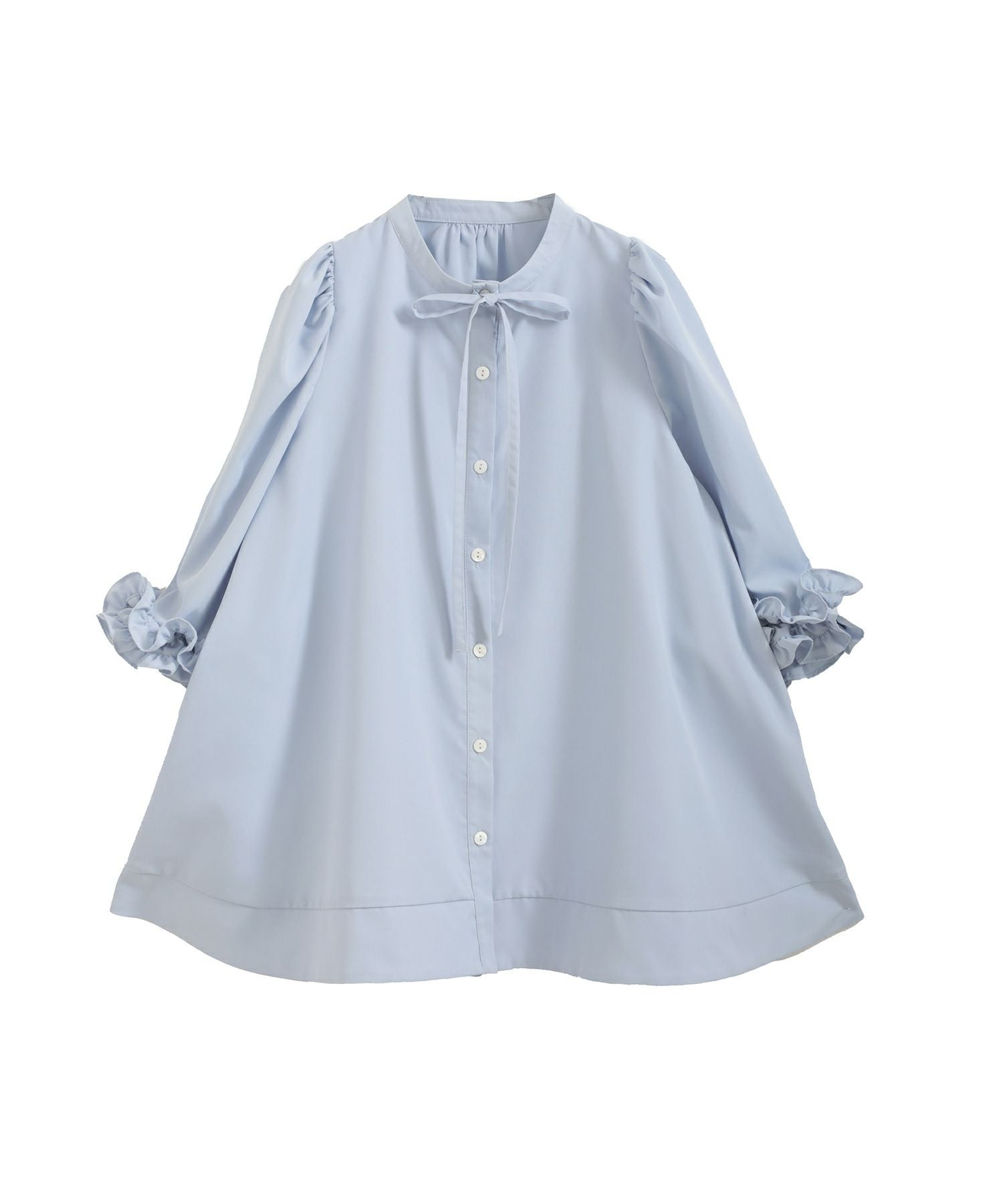 ぴの　fitmore ボリュームフリルスリーブブラウス Fit more（フィットモア） ブラウス シャツ ボリュームフリルスリーブ