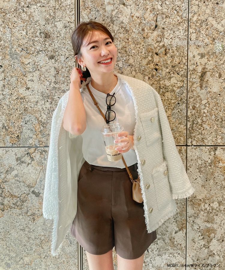 大人気インスタグラマーasamiコラボ！フレアハーフパンツ【メール便