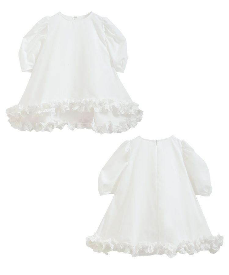 fitmore 裾フリルフレアトップス Fit more（フィットモア） ブラウス シャツ 裾フリルフレアトップス