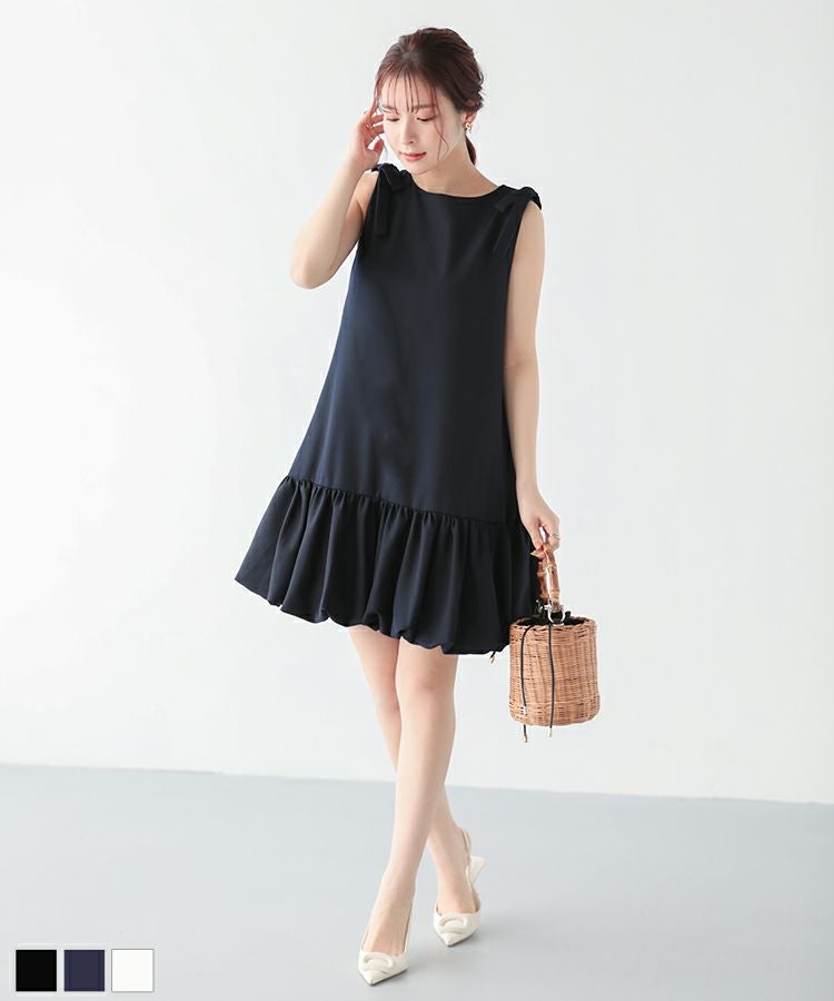 ショルダーリボンバルーンワンピース【宅配便】 | Fit more