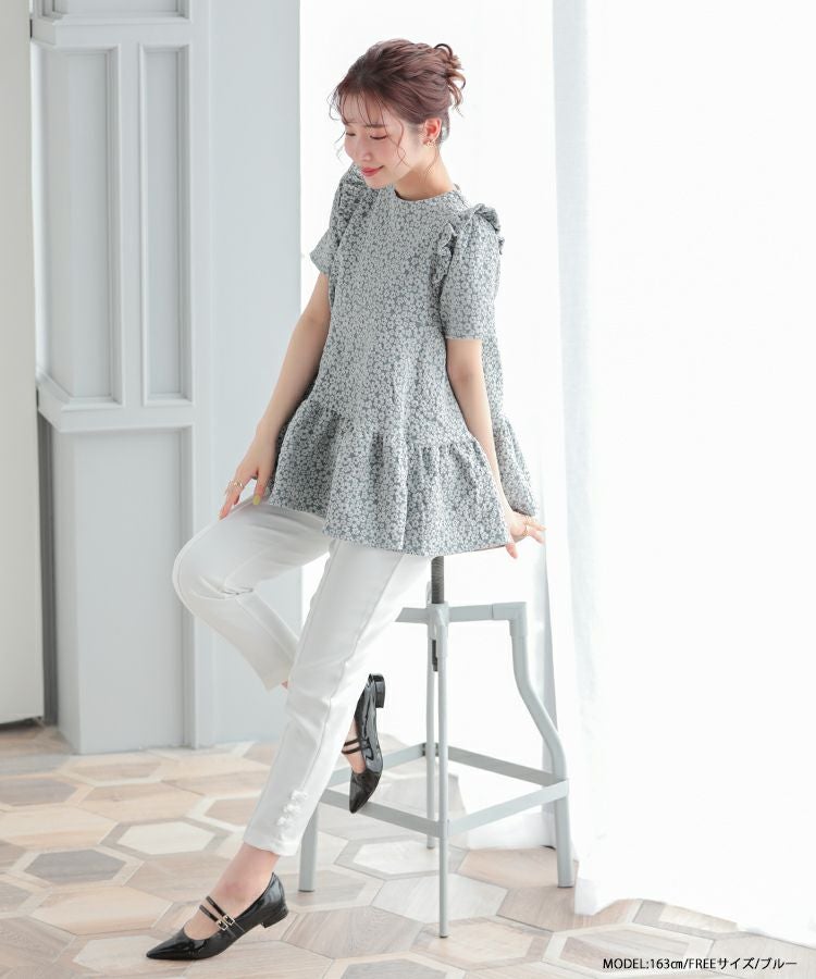 ZOZO限定商品】フラワージャガードティアードトップス【宅配便】 | Fit