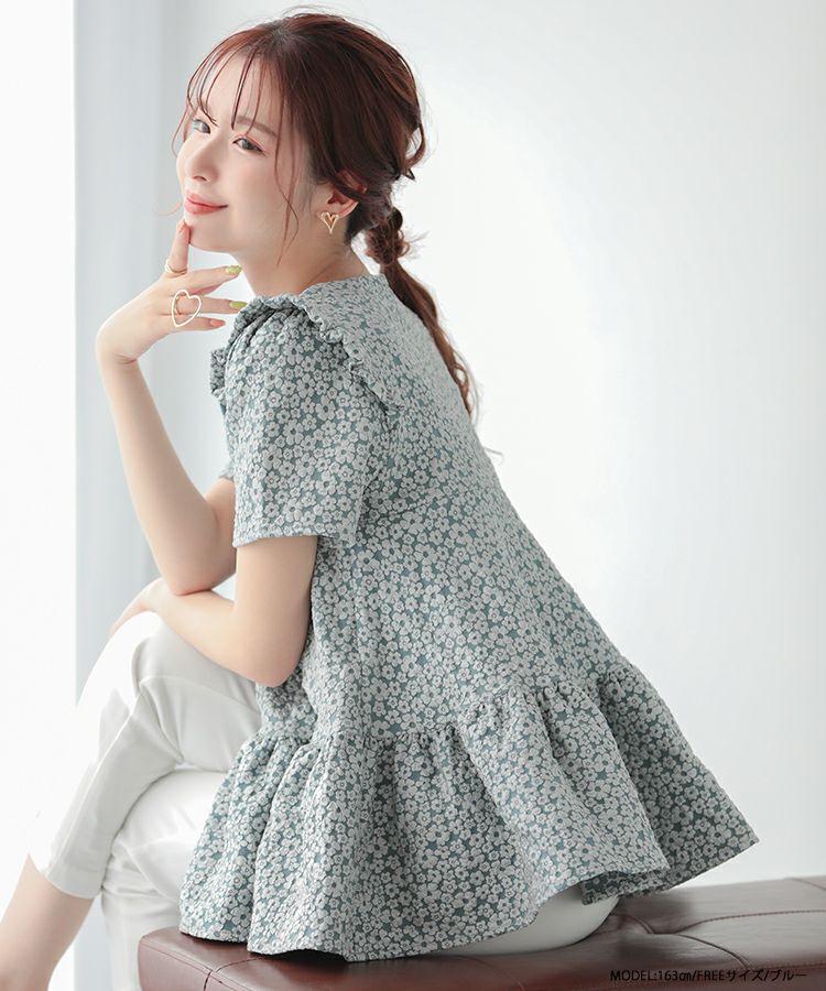 ZOZO限定商品】フラワージャガードティアードトップス【宅配便】 | Fit