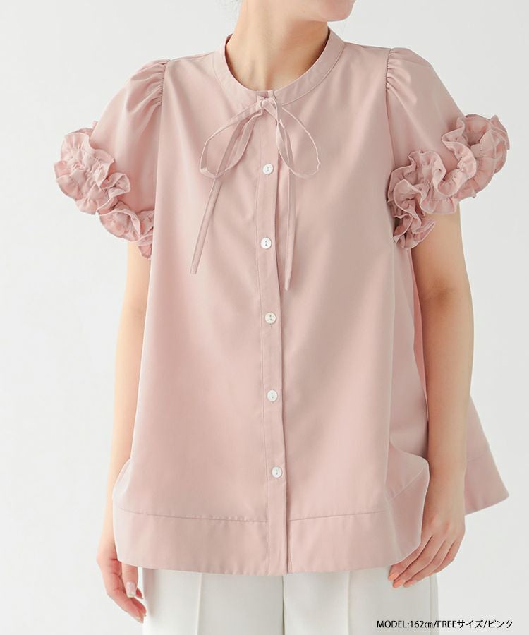 新品未使用⭐️ボリュームフリルスリーブブラウス fitmore Fit more（フィットモア） ブラウス シャツ ボリュームフリルスリーブ