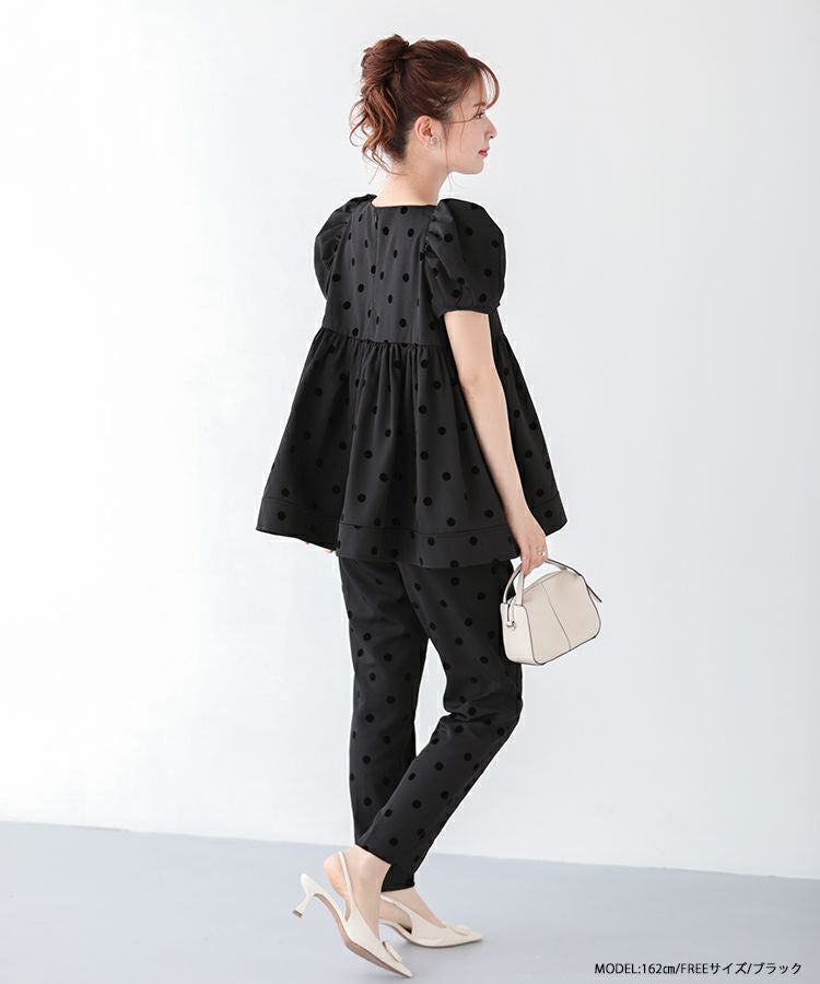 ZOZO限定商品】ハートネックフロッキードットトップス【宅配便】 | Fit