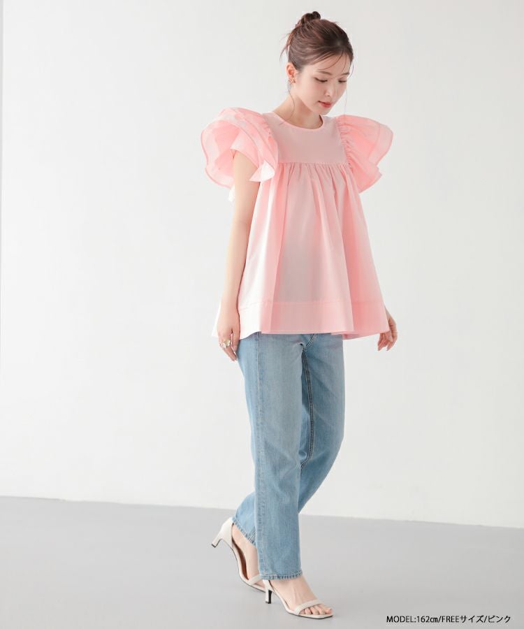 ZOZO限定商品】エンジェルスリーブブラウス【宅配便】 | Fit more