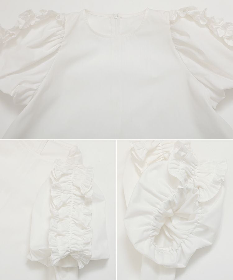 ZOZO限定商品】ショルダーフリルバルーンスリーブブラウス【メール便