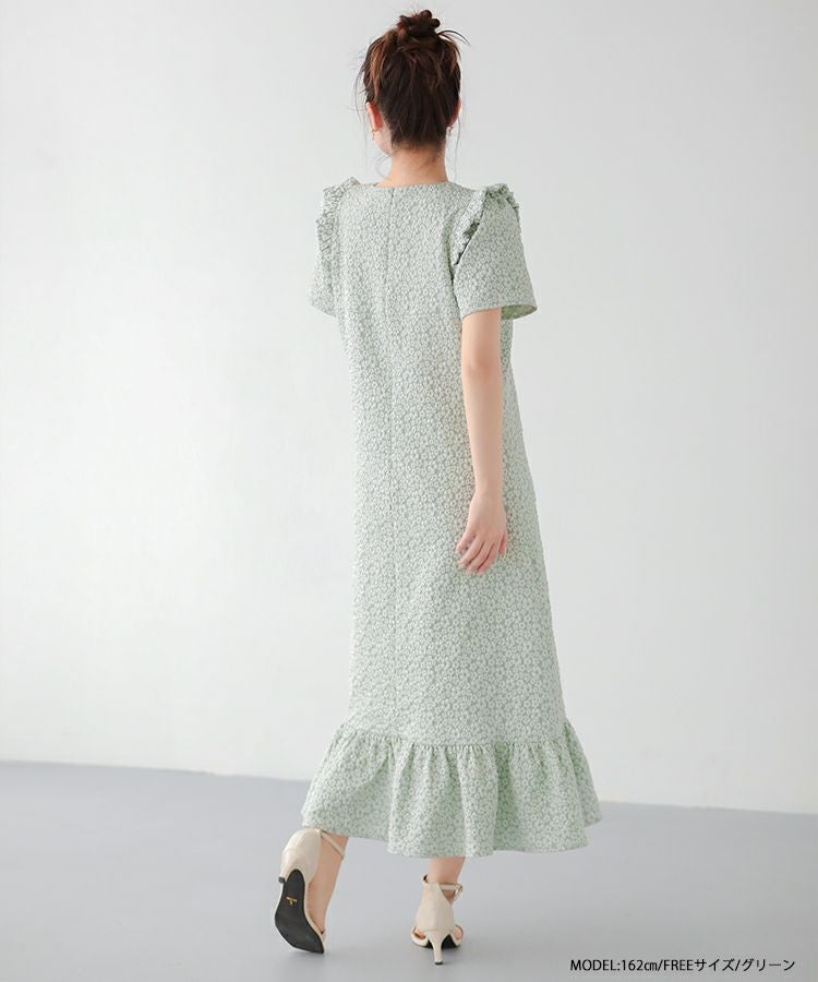 ZOZO限定商品】フラワージャガードロングワンピース【宅配便】 | Fit more