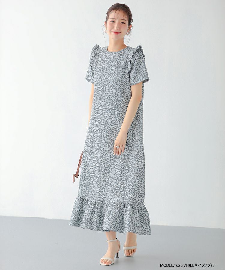 ZOZO限定商品】フラワージャガードロングワンピース【宅配便】 | Fit more