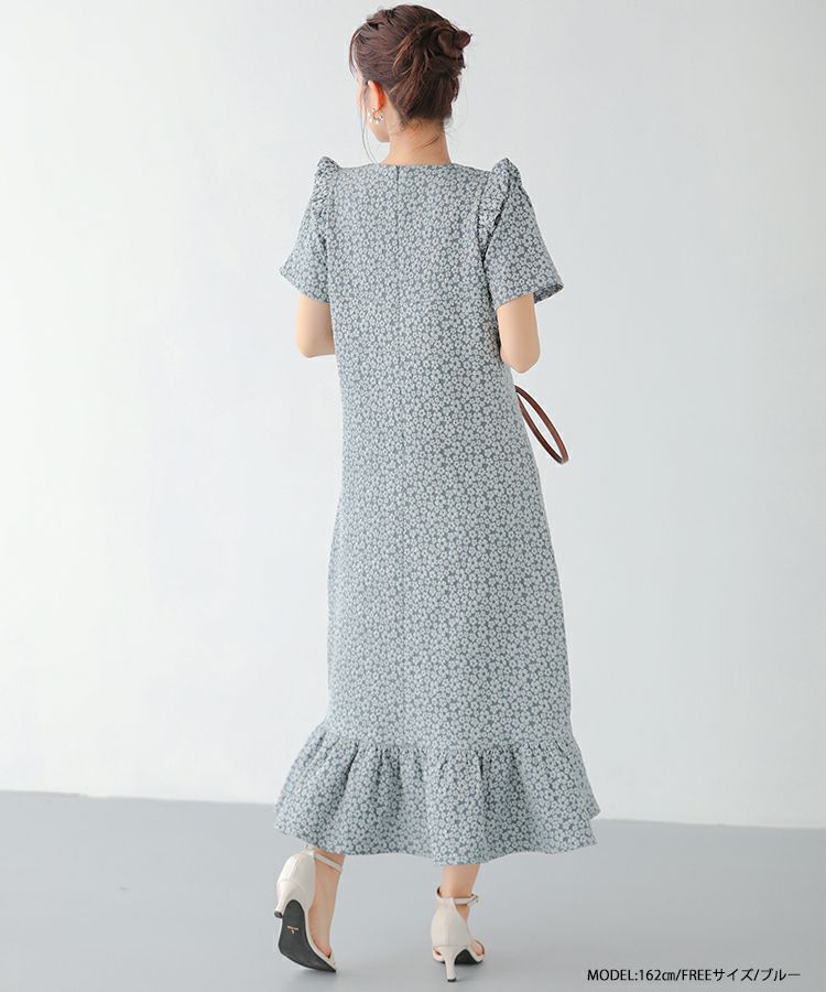 ZOZO限定商品】フラワージャガードロングワンピース【宅配便】 | Fit more
