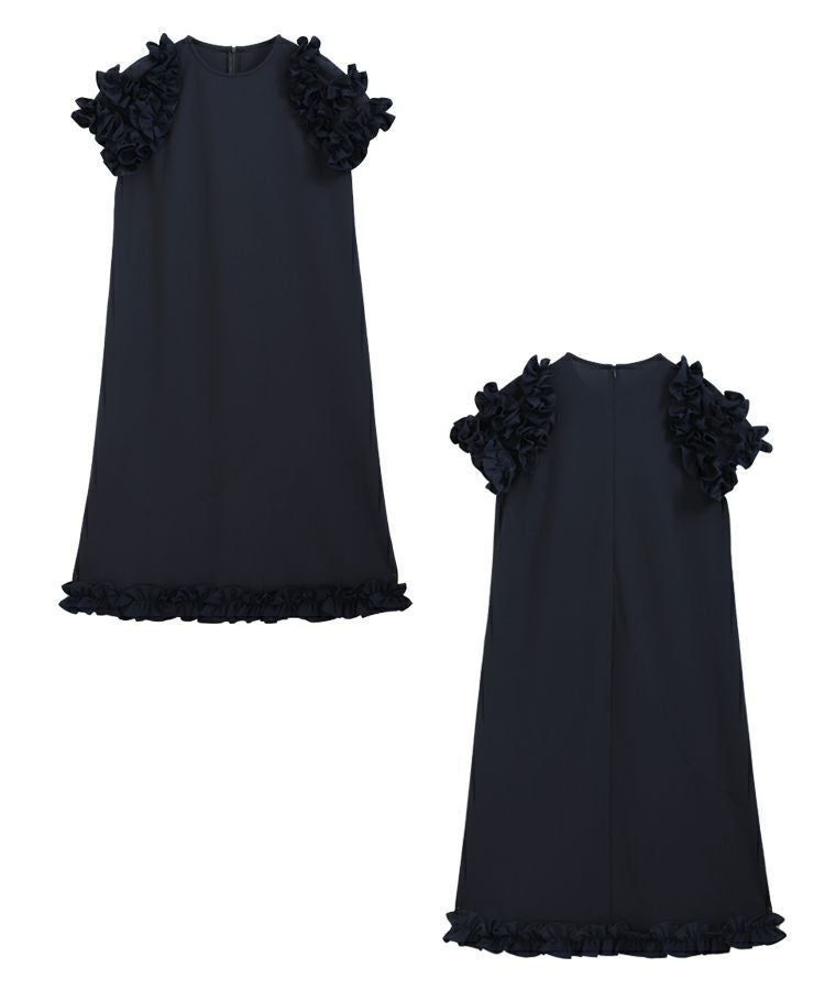 ショルダーフリルロングワンピース【宅配便】 | Fit more