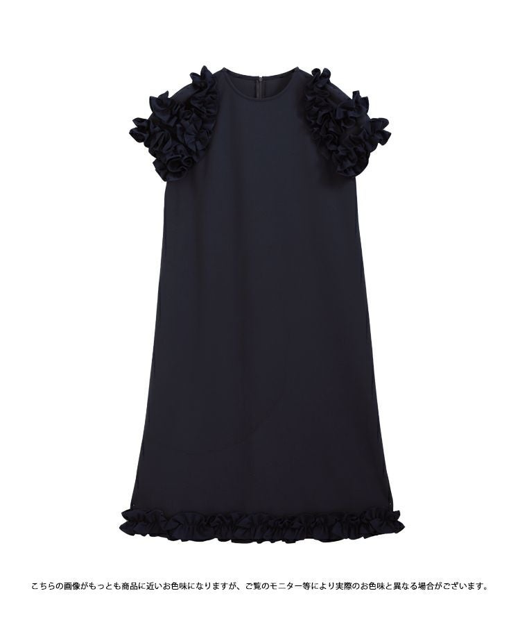 ショルダーフリルロングワンピース【宅配便】 | Fit more