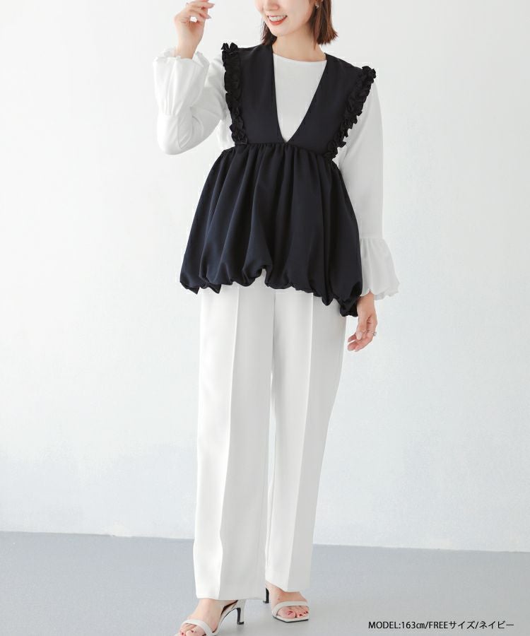 ZOZO限定商品】バルーンフリルジレ【宅配便】 | Fit more