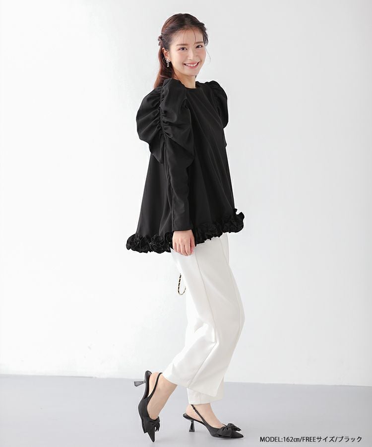 【新品】poppy_tokyo ギャザーフリルスリーブブラウス POPPY