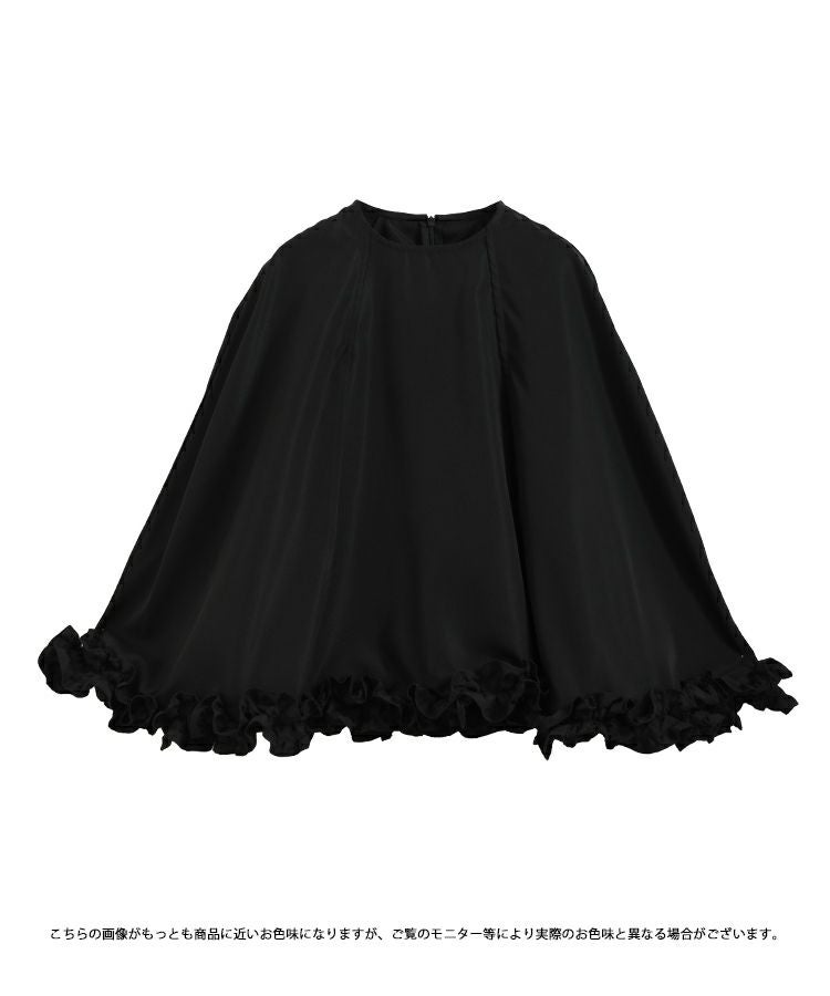【新品未使用※タグ付き】　裾フリルケープブラウス 裾フリルケープブラウス【宅配便】 | Fit more