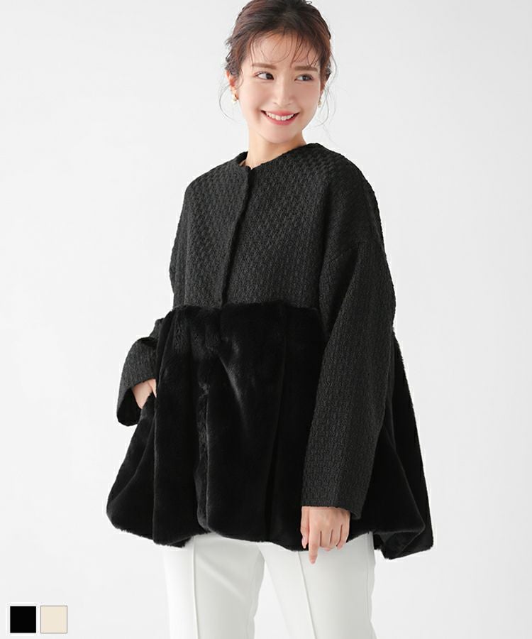 ファー襟キルティングコート【在庫調整分 12/18 12:30-】【宅配便