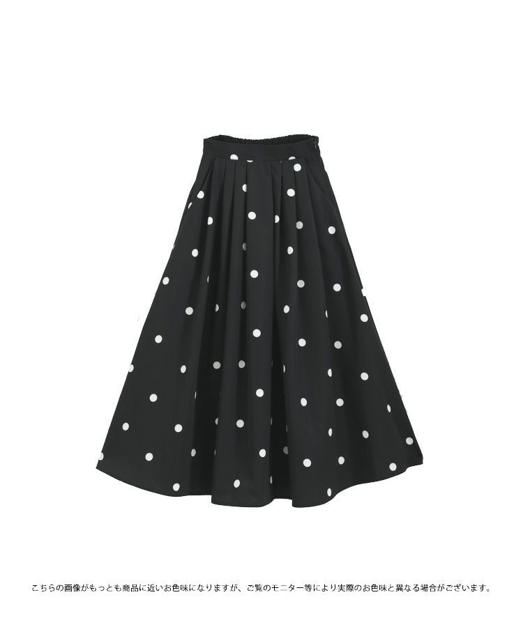 LULU vintage ドット柄フレアスカート サイズ34 EDIT. FOR LULU（エディットフォールル）の「*ヴィンテージフラワー