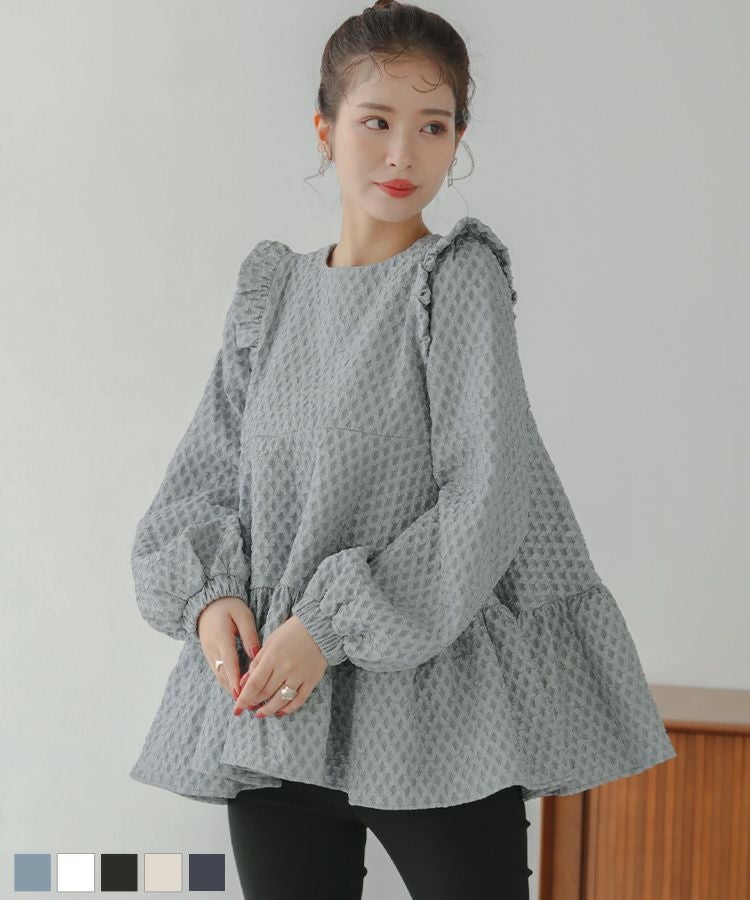 ZOZO限定商品】ダイヤジャガードティアードトップス【宅配便】 | Fit more