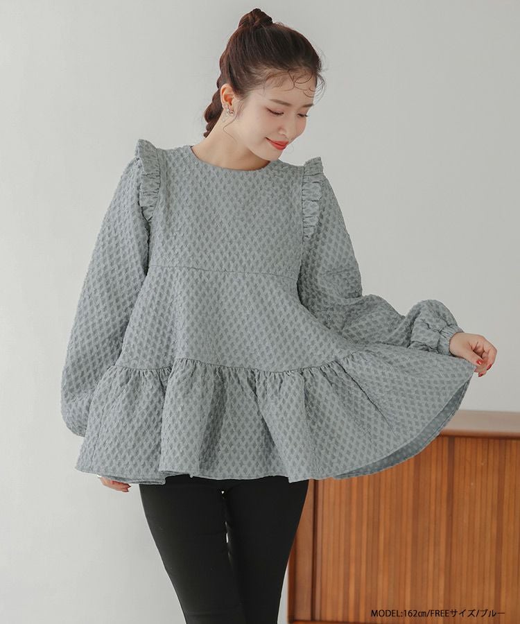 ZOZO限定商品】ダイヤジャガードティアードトップス【宅配便】 | Fit more