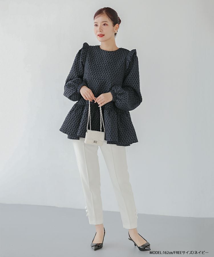 ZOZO限定商品】ダイヤジャガードティアードトップス【宅配便】 | Fit more