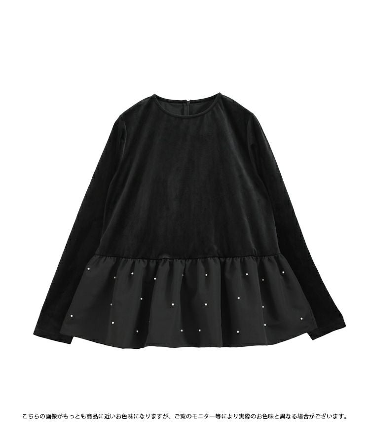 裾バルーンパールベロアトップス【メール便】 | Fit more