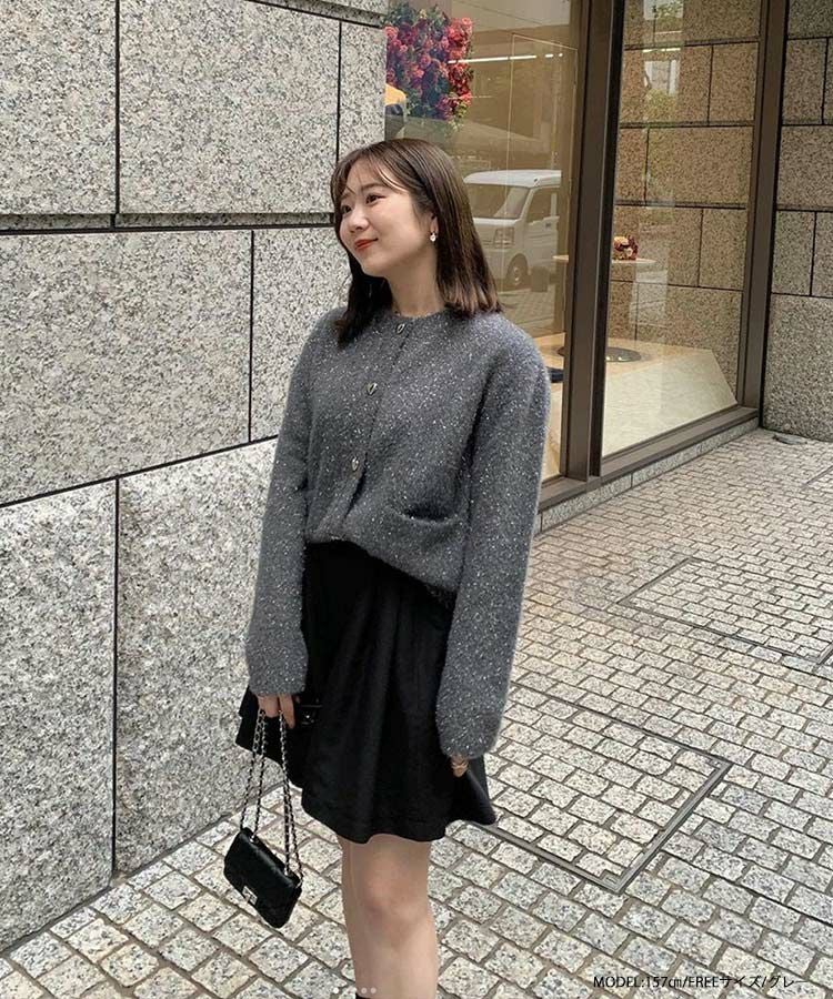 ZOZO限定カラー】ラメニットハートボタンカーディガン【宅配便】 | Fit