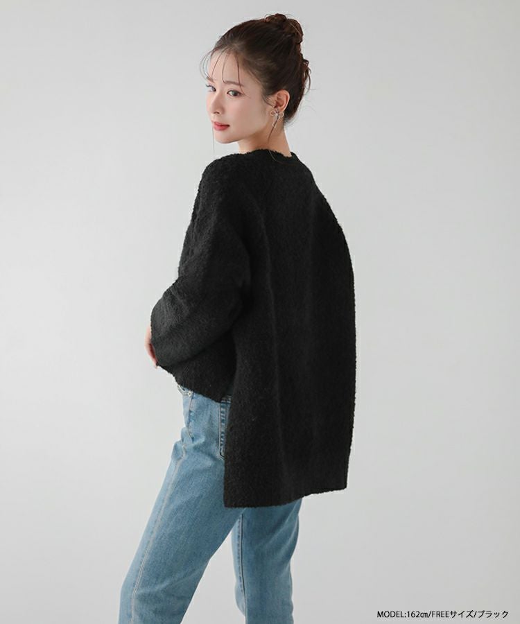【未使用に近い】Fitmore Yurinaコラボブークレニットプルオーバ Yurinaコラボ！ブークレニットプルオーバー【宅配便】 | Fit more