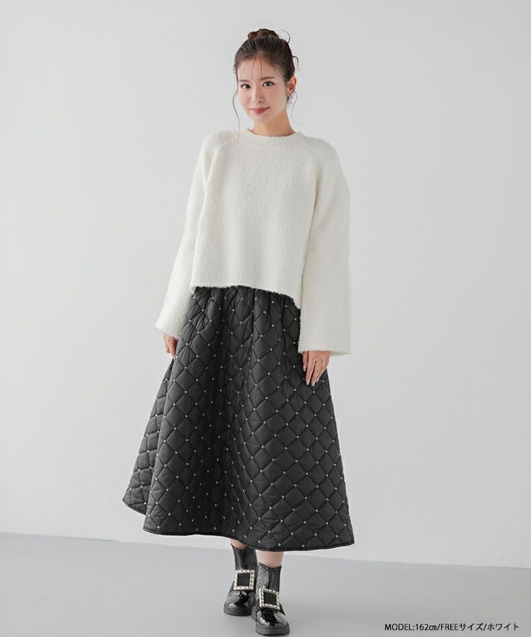 【未使用に近い】Fitmore Yurinaコラボブークレニットプルオーバ Yurinaコラボ！ブークレニットプルオーバー【宅配便】 | Fit more
