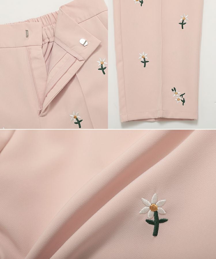 ♥️♥️♥️❕【Fitmore】デイジー刺繍テーパードパンツネイビー ZOZO限定商品】デイジー刺繍テーパードパンツ【メール便】 | Fit more