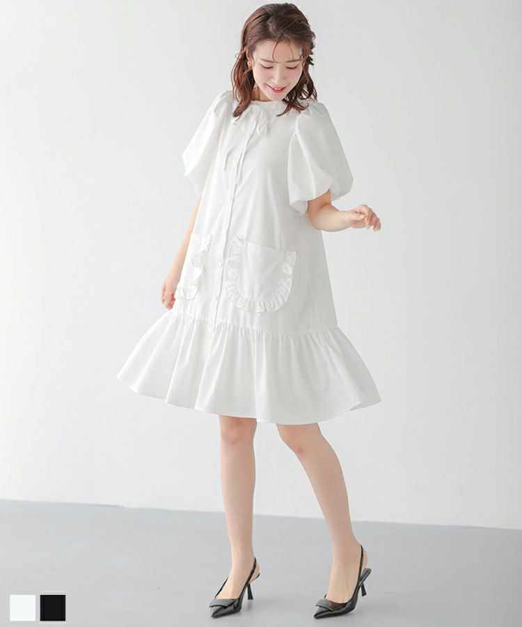 フリルポケットワンピース【宅配便】 | Fit more