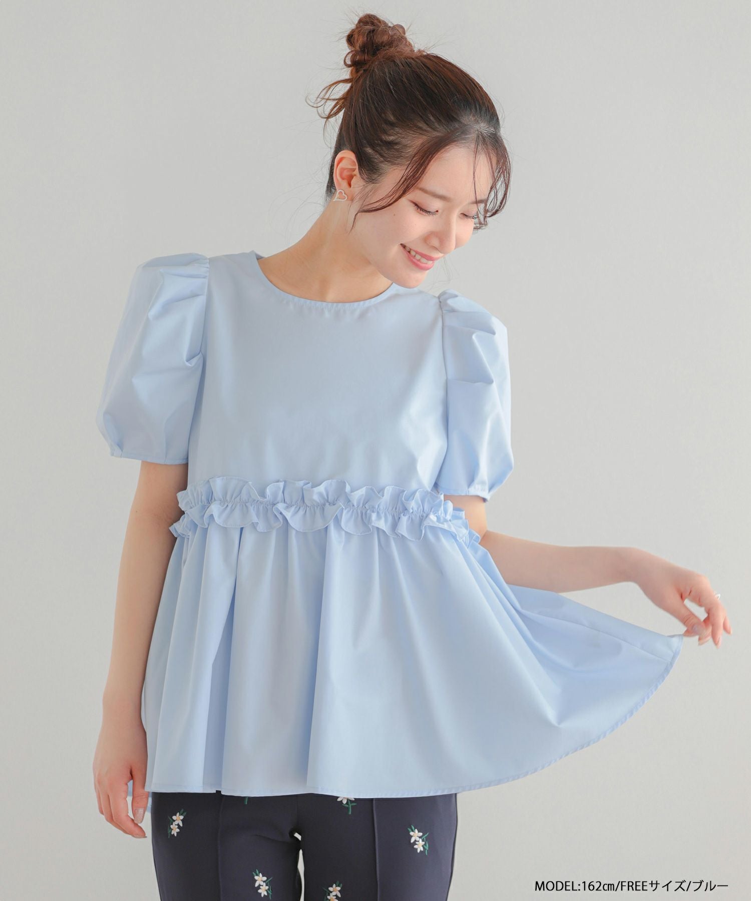 ZOZO限定商品】バックリボン切り替えフリルブラウス【宅配便】 | Fit more
