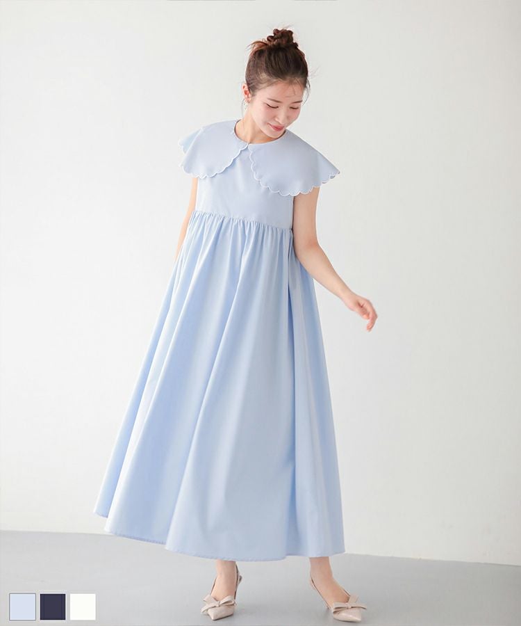 ☆【EmilyTemple】スカラップ襟が可愛い水玉ワンピース150size Emily Temple cute official online shop |