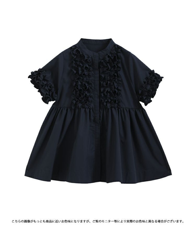 T295/MARNI ペプラムフリルノースリーブブラウス 黒染め ツイル 38 ストレッチドビーフリルペプラムブラウス: M-PREMIER公式通販｜m-i-d e