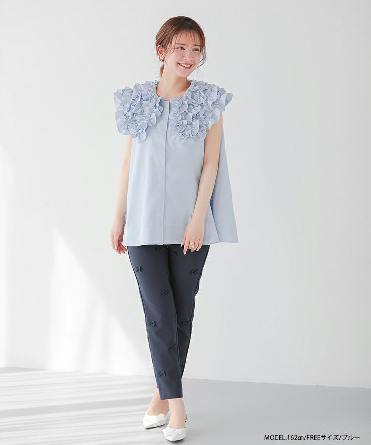 ZOZO限定商品】ビッグフリルカラーAラインブラウス【宅配便】 | Fit more