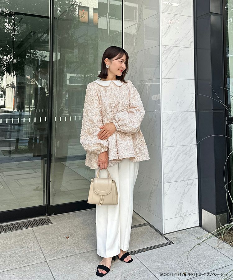 fitmore ジャガードカシュクールペプラムトップス　ブルー 000000001422-01.jpg?size=l&w=