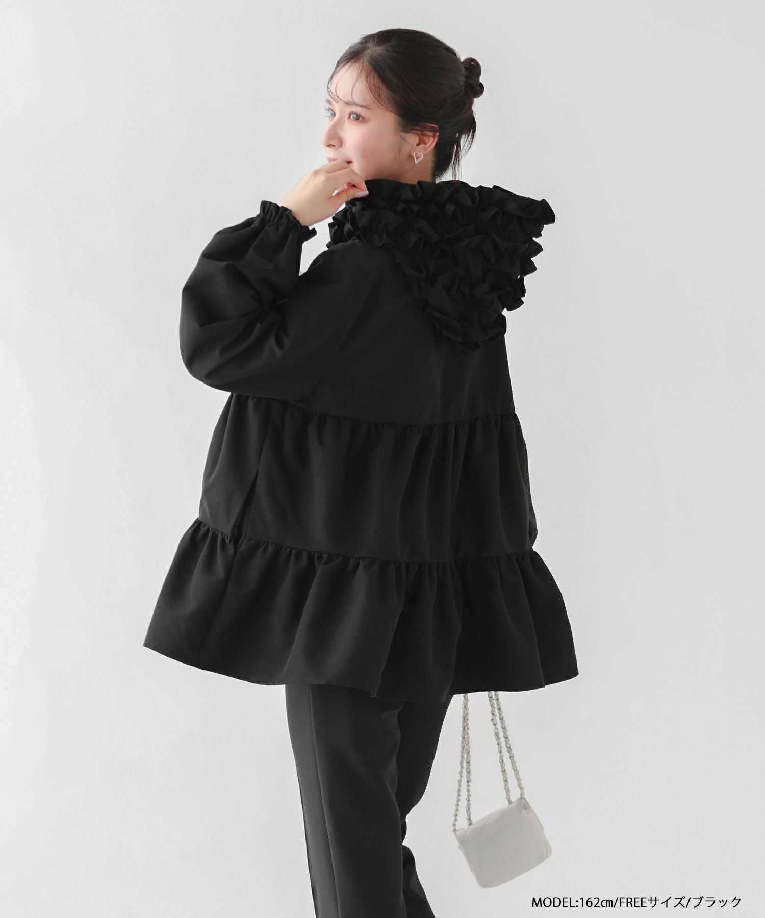 ZOZO限定商品】フリルフードティアードジャケット【宅配便】 | Fit more