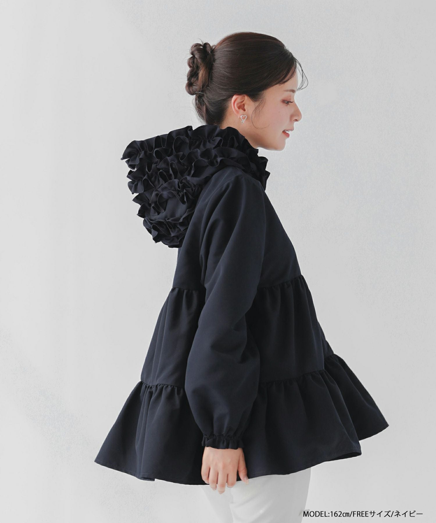 ZOZO限定商品】フリルフードティアードジャケット【宅配便】 | Fit more
