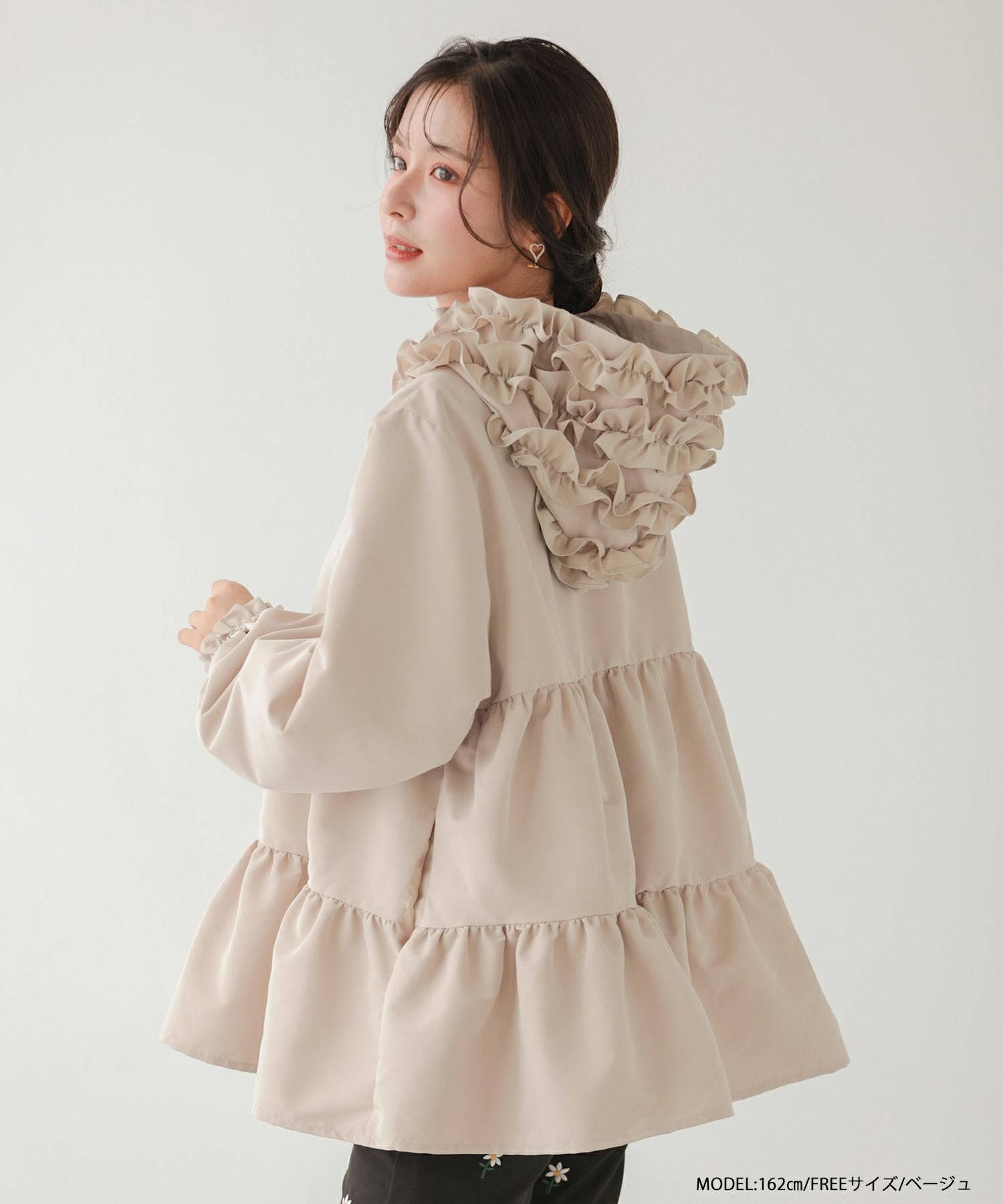 ZOZO限定商品】フリルフードティアードジャケット【宅配便】 | Fit more