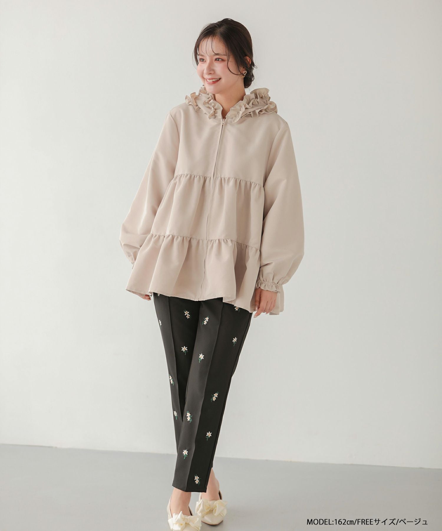 ZOZO限定商品】フリルフードティアードジャケット【宅配便】 | Fit more