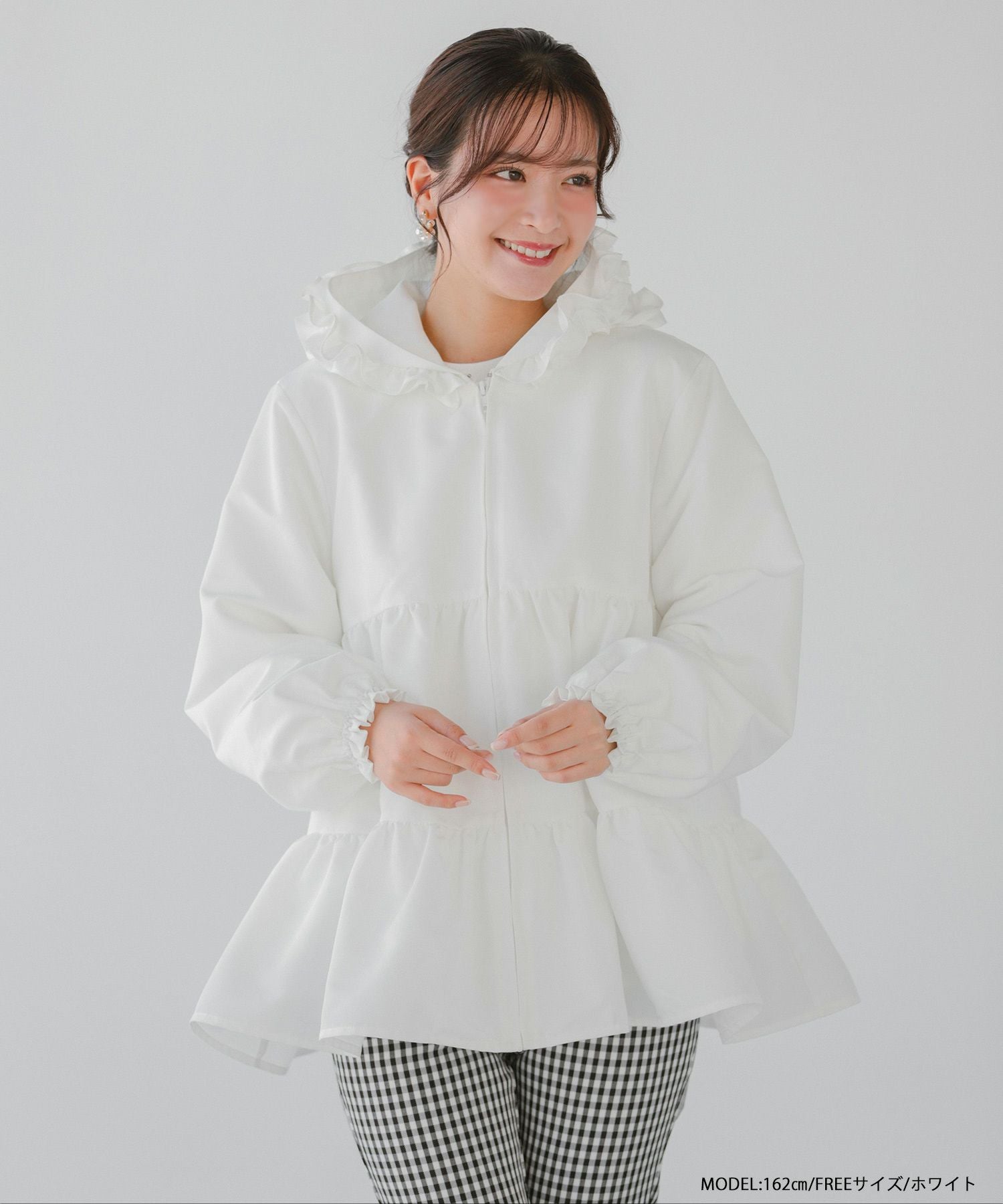 ZOZO限定商品】フリルフードティアードジャケット【宅配便】 | Fit more