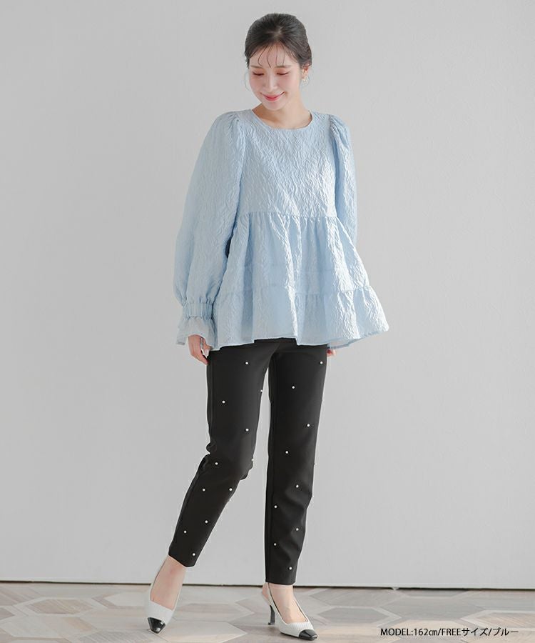 ZOZO限定商品】タックスリーブジャガードトップス【宅配便】 | Fit more