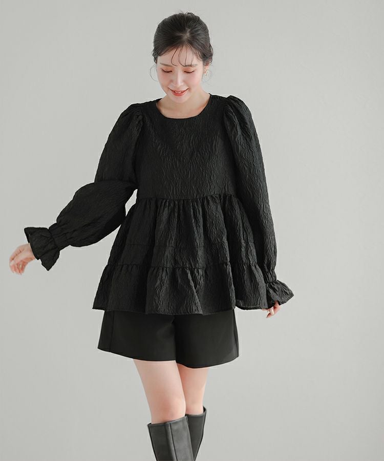 ZOZO限定商品】タックスリーブジャガードトップス【宅配便】 | Fit more