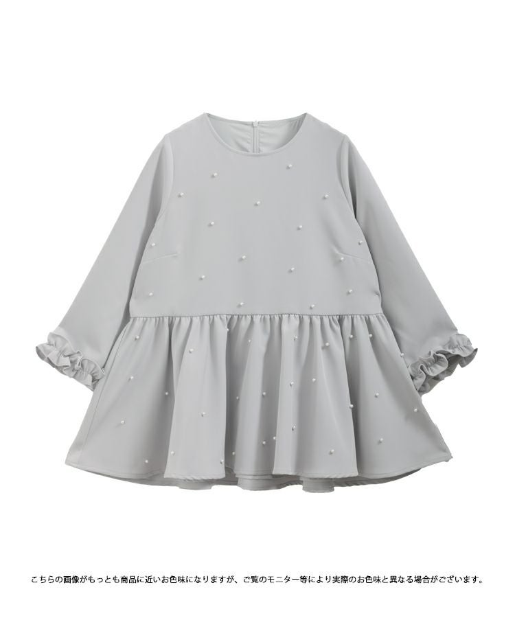 未使用♡袖フリル♡パールボーダートップス Lateru tシャツ フリルチュールボーダーロン Tシャツ シュプレムと