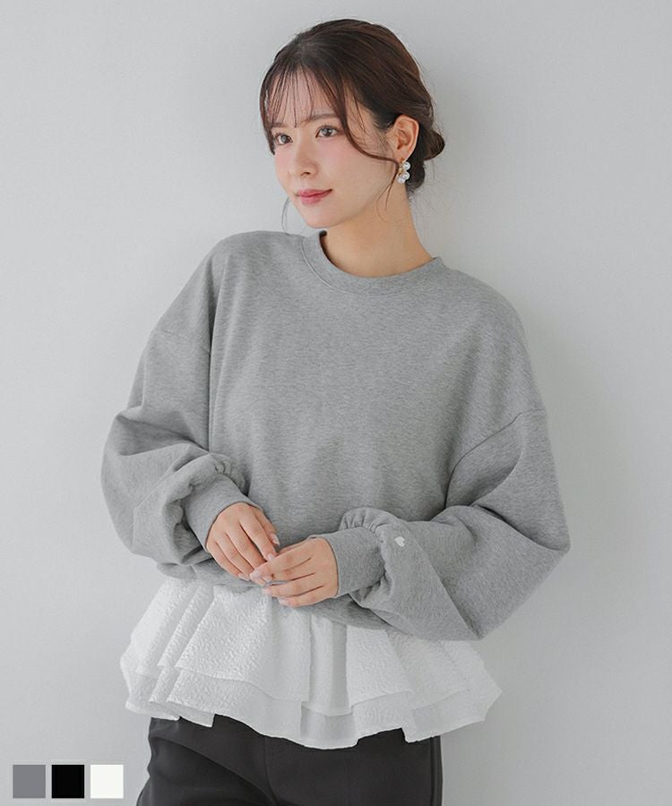 ZOZO限定商品】裾フリルジャガードドッキングスウェット【宅配便