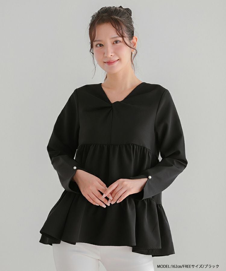 ツイストデザインティアードトップス【宅配便】 | Fit more